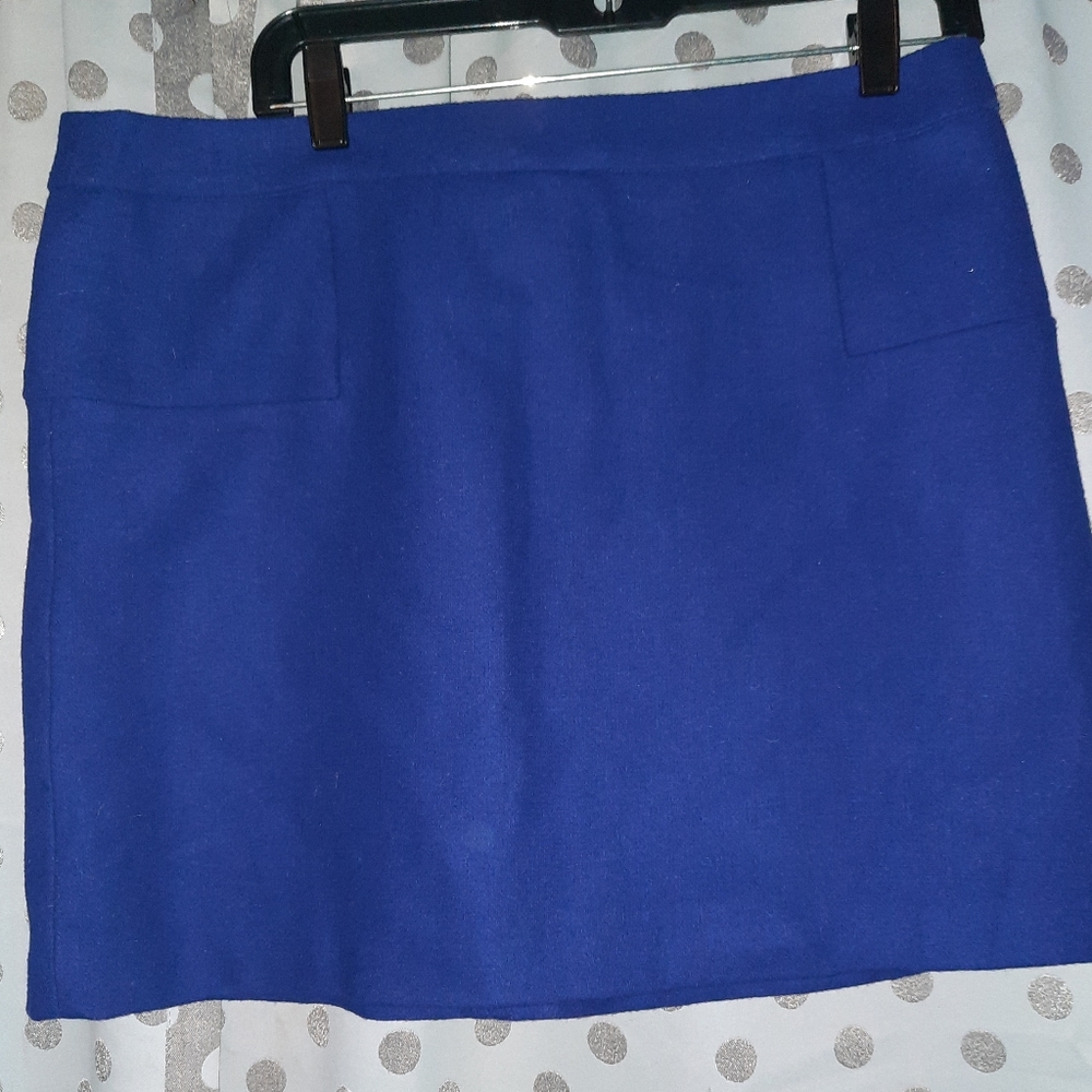 DALIA COLLECTION Modern Fit Navy Wool Blend Skirt 10 NWT